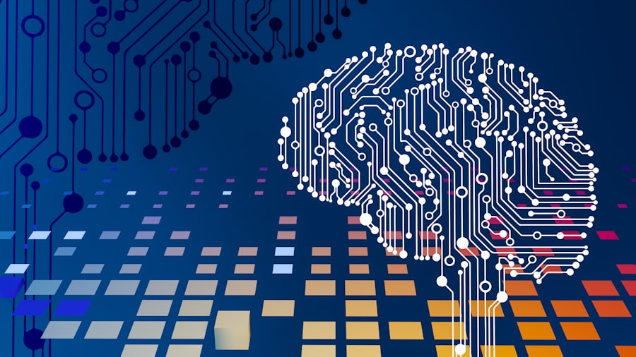 Representación visual de inteligencia artificial y redes neuronales